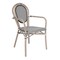 Flash Furniture Marseille Thonet French Bistro Stacking Chair w/Arms, Black/White Textilene/Bamboo Print Alum Frame SDA-AD642002A-TXT-BLKWH-LTNAT-GG - alternate 9